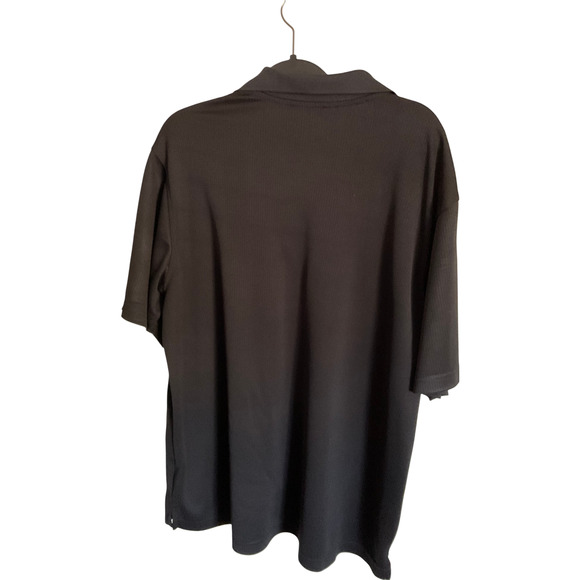 Walter Hagen Men's Shirt Essentials Polo XLarge Black Polyester Solid - Picture 2 of 9